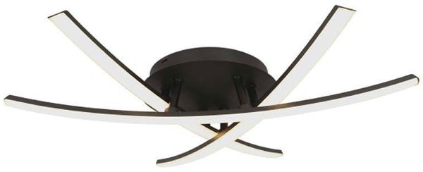 LED, Deckenleuchte, Metall, schwarz, L 46 cm