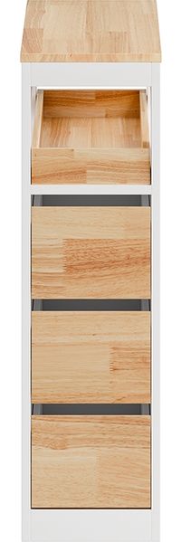SoBuy BZR54-III-WN Badunterschrank, MDF, Melamin, Weiß, 65 x 82 x 23 cm