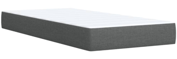 vidaXL Boxspringbett mit Matratze Dunkelgrau 100x200 cm Stoff 3286606 Bild 7