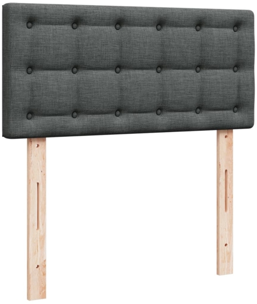 vidaXL Boxspringbett mit Matratze Dunkelgrau 100x200 cm Stoff 3286606 Bild 9