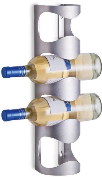 Zeller Edelstahl Wand Flaschenhalter 4 Flaschen