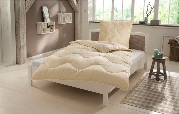 OTTO home Naturfaserbettdecke Baumwolle 60 °C, Bettdecke 135x200 cm, 155x220 cm, 200x200 cm, Füllung: 100% Baumwolle, Bezug: 100% Baumwolle, Bettdecken, Sommer, Winter, 4 Jahreszeiten, Decke, Made in Germany