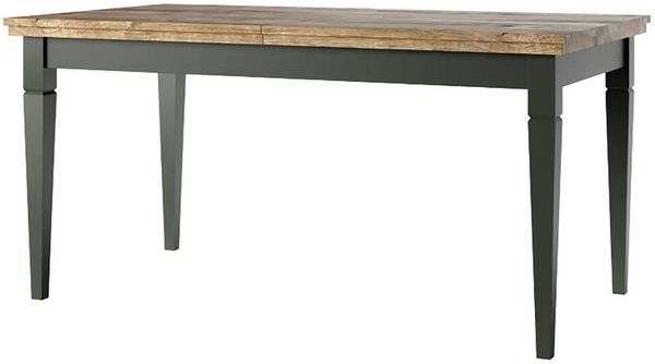 Esstisch Elda Küchentisch 160-240x90cm ausziehbar grün Eiche Lefkas Landhaus