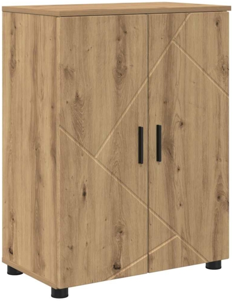 vidaXL Badezimmermöbel-Set 4 pcs Artisan-Eiche Sperrholz und Metall 3393092 Bild 6