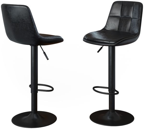 Barhocker 2er Set Sena Schwarz 38.5x86 cm Vicco