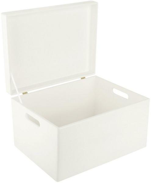 Creative Deco Holzkiste mit Deckel XXL groß 40x30x24 cm Erinnerungsbox Baby Holzbox, mit Griffen, Scharnieren