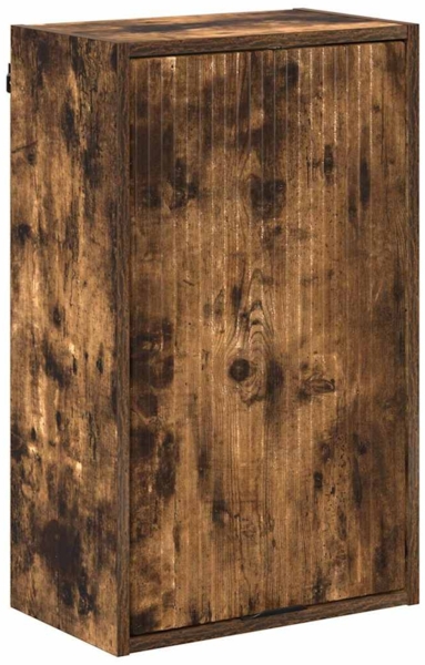 vidaXL Badezimmerschrank mit Tür Geräucherte Eiche 39 x 23,5 x 65 cm 883389