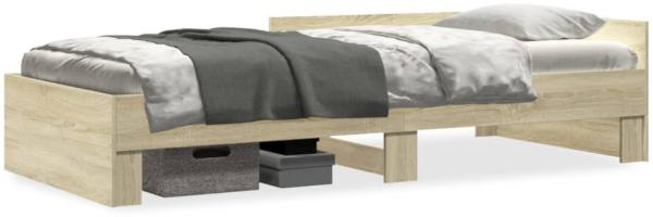 vidaXL Bettgestell ohne Matratze Sonoma-Eiche 90x190 cm Holzwerkstoff 849588