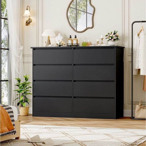 Homfa Kommode Sideboard Komodenschrank Schubladenkommode, mit 8 Schubladen, Breite 120cm Höhe 96cm