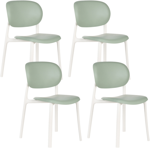 Gartenstuhl 4er Set MUSANO Grün