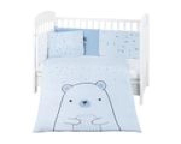 Kikkaboo Kinderbettwäsche Bär 6tlg. Decke 135 x 95 Kissen 45 x 35 Laken 140 x 70 blau