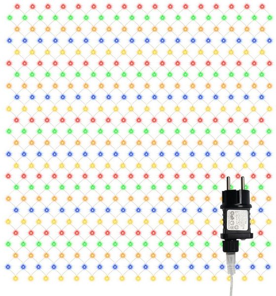 Clanmacy LED-Lichternetz LED Lichternetz Lichterkette Deko Lichtervorhang
