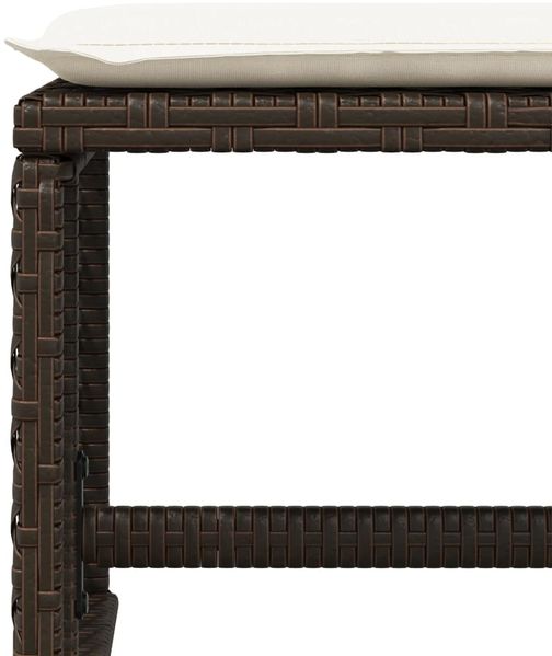 vidaXL 13-tlg. Garten-Essgruppe mit Kissen Braun Poly Rattan 3210801 Bild 10