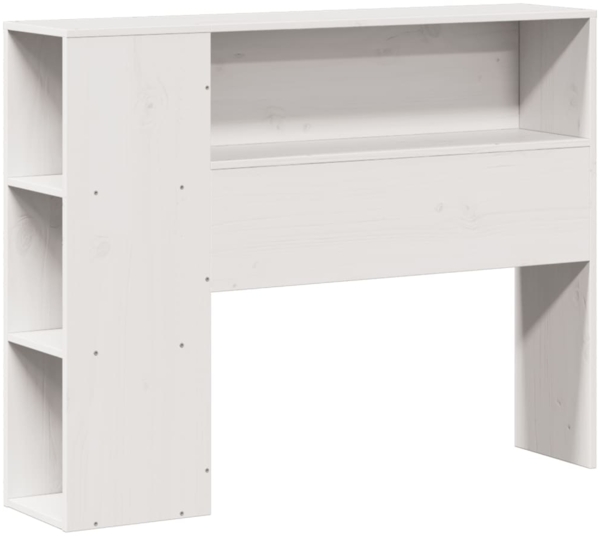 vidaXL Massivholzbett mit Regal ohne Matratze Weiß 90x190 cm Kiefer 3322645 Bild 6