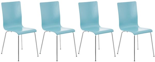 Besucherstuhl Pepe 4 Stühle Hellblau
