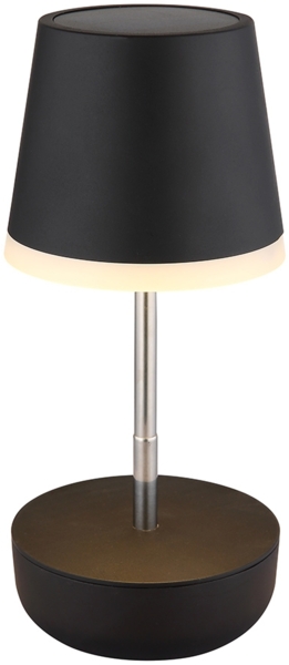 LED, Solartischleuchte, Edelstahl, schwarz, verstellbar, IP44, H 25 cm