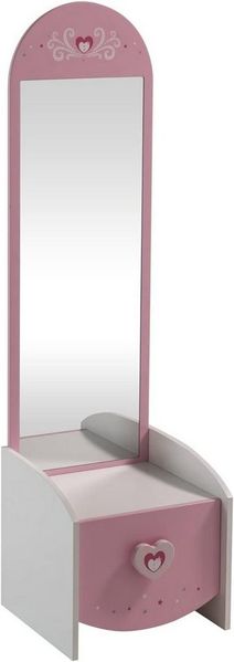 habeig Kommode Frisierkommode Herzen Kinderzimmer Prinzessin Schublade Spiegel (913)