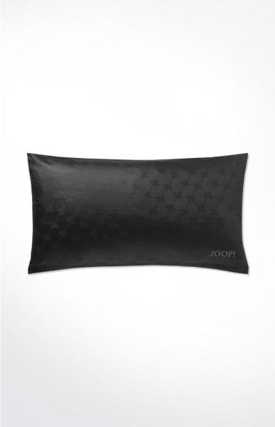 JOOP! 'Cornflower Double' Kissenbezug, Mako-Satin, Schwarz, 40 x 80 cm