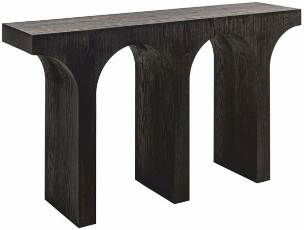 Casa Padrino Luxus Konsole Dunkelbraun 140 x 35 x H. 80,5 cm - Luxus Möbel