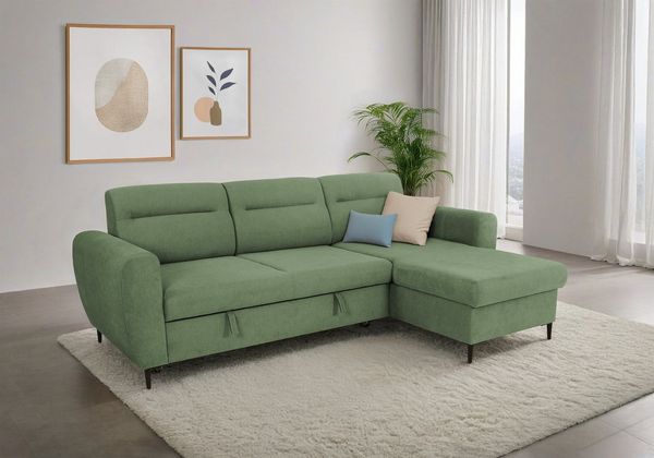 Trends by HG Ecksofa Bella L-Form, B: 248 cm, mit Bettfunktion & Bettkasten