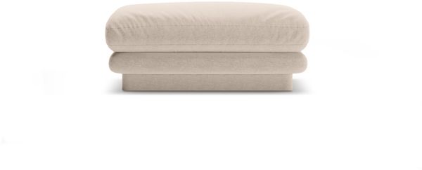 Micadoni Hocker Torino 1-Sitzer Strukturierter Stoff Helles Beige
