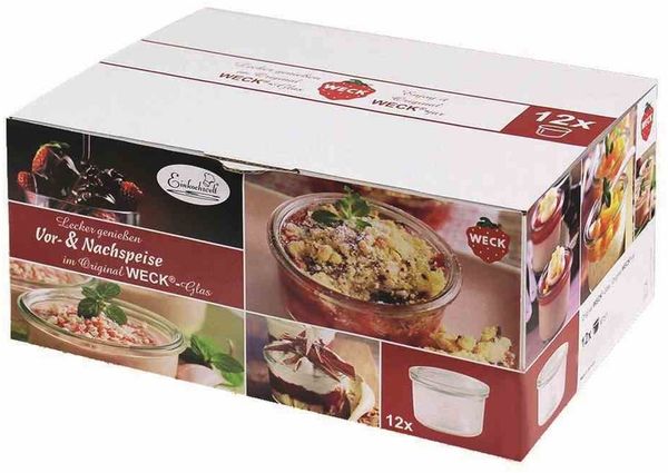 Sturzform-Glas Einkochwelt 12x180ml Vorratsgefäße Vorratsglas Vorratsdose kochen