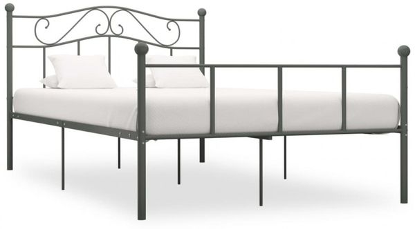 vidaXL Bettgestell Grau Metall 160×200 cm [284534] Bild 7