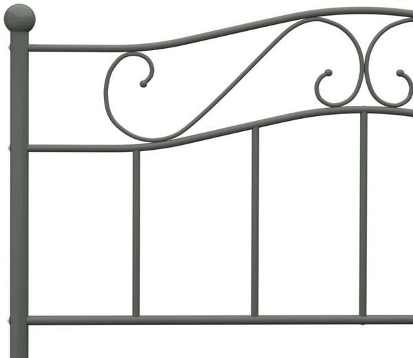 vidaXL Bettgestell Grau Metall 160×200 cm [284534] Bild 5