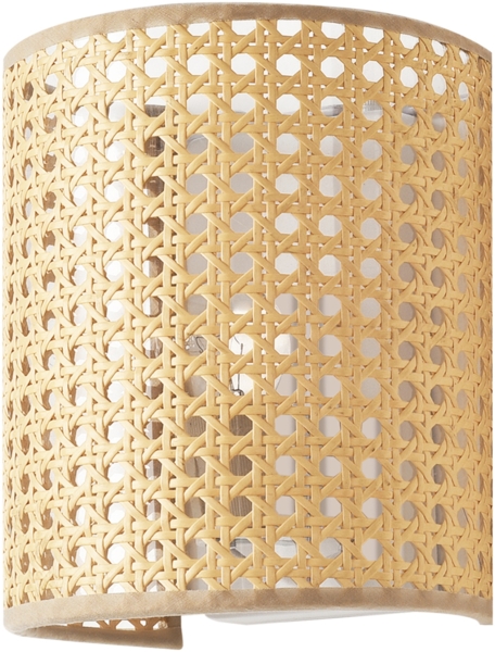 lux. pro 'Ascot' Wandleuchte Rattanoptik, 20 x 16 x 12 cm