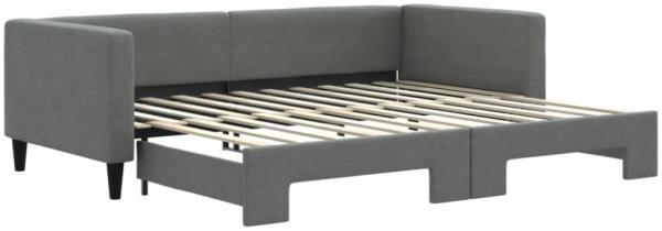 vidaXL Tagesbett Ausziehbar Dunkelgrau 90x200 cm Stoff 3196579 Bild 5