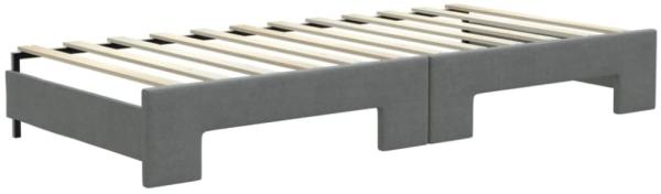 vidaXL Tagesbett Ausziehbar Dunkelgrau 90x200 cm Stoff 3196579 Bild 8