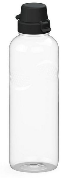 elasto Trinkflasche 1 L Wasserflasche Carve "School" Tritanflasche mit Deckel, Made in Germany, BPA-frei, Sportflasche, kohlensäurehaltige Getränke