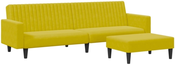 vidaXL 2-tlg. Sofagarnitur Gelb Samt 3216284