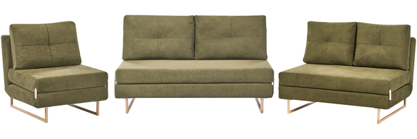 Sofa Set 6-Sitzer JERSLEV Stoff Grün