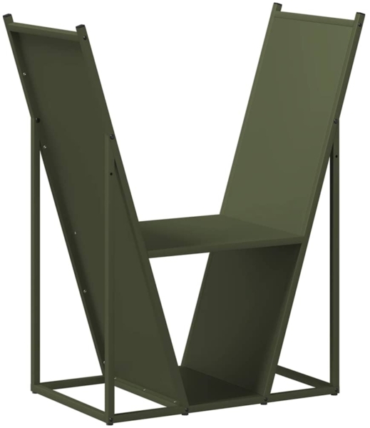 vidaXL Brennholzregal Olivgrün 69,5x35x81 cm Kaltgewalzter Stahl 864180