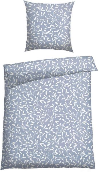 Schiesser Bettwäscheset Liliebeth - Renforcé - 2-teilig - 135 x 200 cm - Hellblau