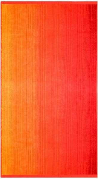 Handtücher Duschtücher - Farbverlauf Design - aus Bio Baumwolle Handtuch Colori, 50x100 cm,rot