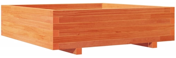 vidaXL Pflanzkübel Wachsbraun 90x90x26,5 cm Massivholz Kiefer 847315