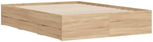 vidaXL Bettgestell mit Schubladen Sonoma-Eiche 120x190cm Holzwerkstoff 3207317 Bild 7