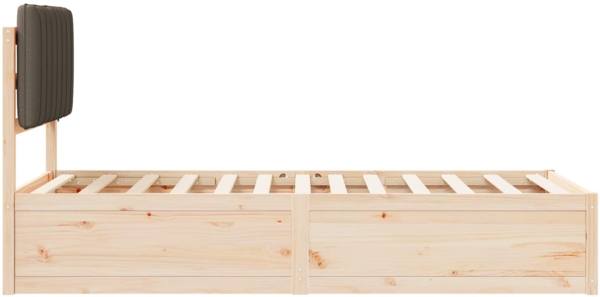 vidaXL Bettgestell mit gepolstertem Kopfteil Taupe 90x200 cm 877797 Bild 5