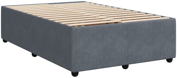 vidaXL Boxspringbett mit Matratze Dunkelgrau 120x190 cm Samt 3289999 Bild 9