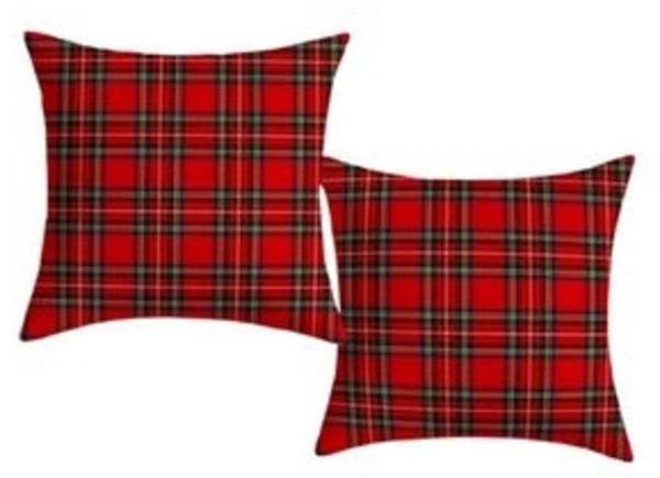 CLTYQ Kissenbezüge 2er Set Weihnachtskissenbezüge mit Karomuster für festliche, Accent Doppelseitiger Digitaldruck,Rot Kissenbezug 45x45 cm Bild 6