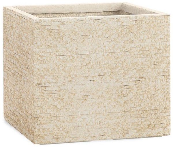 Pflanzwerk® Pflanzkübel CUBE Premium Fiberglas Blumenkübel Frostbeständig mit Lotus-Effekt, Lotus-Effekt - Handgefertigt - Eckig - Frostbeständig