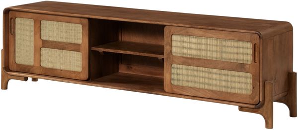 TV-Board Mango/Seegras 180x40x50 hellbraun lackiert MIZUMI #106