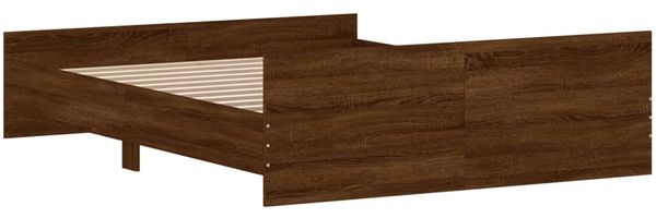 vidaXL Bettgestell mit Kopf- und Fußteil Braun Eiche 140x200 cm 3203753 Bild 7