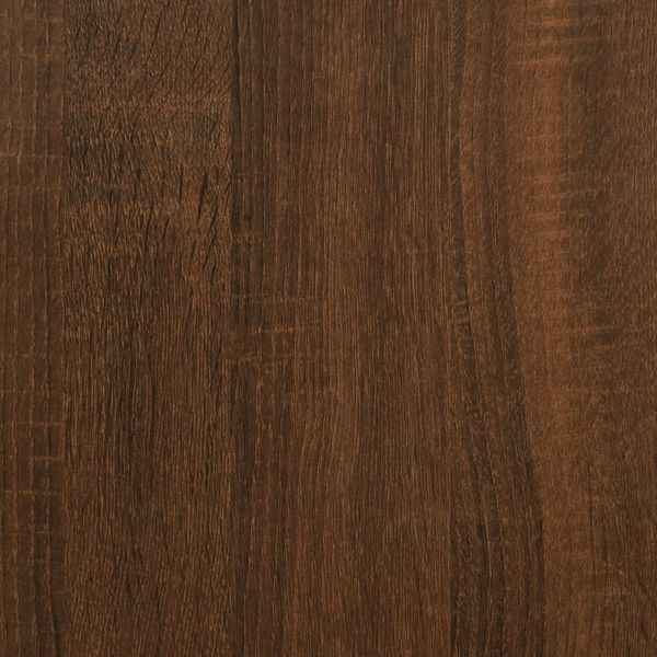 vidaXL Bettgestell mit Kopf- und Fußteil Braun Eiche 140x200 cm 3203753 Bild 8