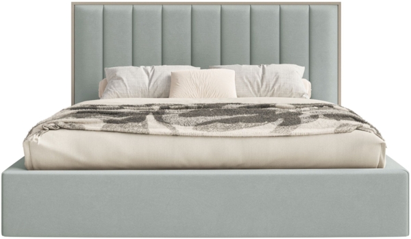 Selsey 'Togents' Polsterbett 180x200 mit Veloursbezug und Bettkasten, Salbeigrün Bild 6