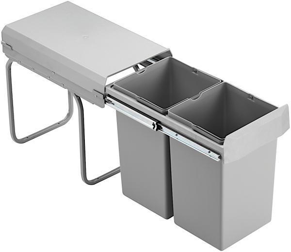 WESCO 755601-85 Abfallsorter 30 (2x15) Liter DOUBLE DELUXE ab 30cm Schrankbreite