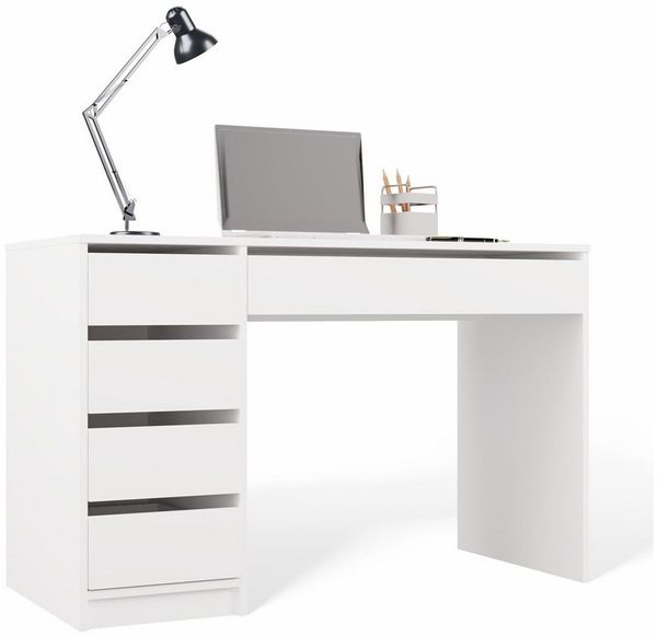 Raumhirsch Furniture Schreibtisch Computertisch, Bürotisch, Lerntisch, Arbeitstisch (Maße 120 x 55 x 76,5 (H) cm, 5 Schubladen), Viel Stauraum, Rollenführungen Bild 2