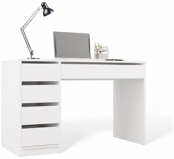 Raumhirsch Furniture Schreibtisch Computertisch, Bürotisch, Lerntisch, Arbeitstisch (Maße 120 x 55 x 76,5 (H) cm, 5 Schubladen), Viel Stauraum, Rollenführungen Bild 4
